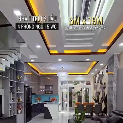 Nhà Đẹp Quận 7. 17,5 TỶ, 5m dài 19m (96m²) xây 4 tầng