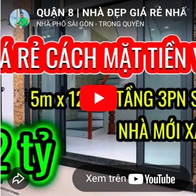 Lê Thành Phương Quận 8, 5x12m, 2 lầu, 3PN, 3,2 tỷ